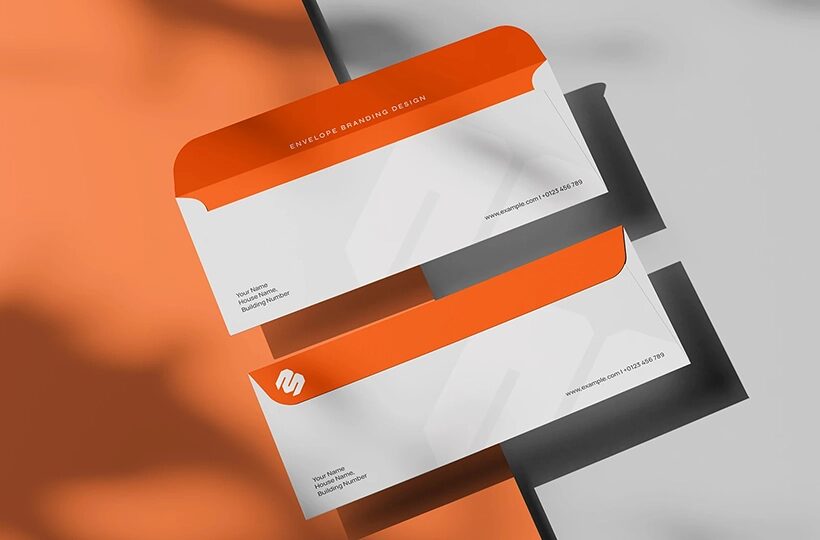 Two Envelope Mockup on a Flat Surface