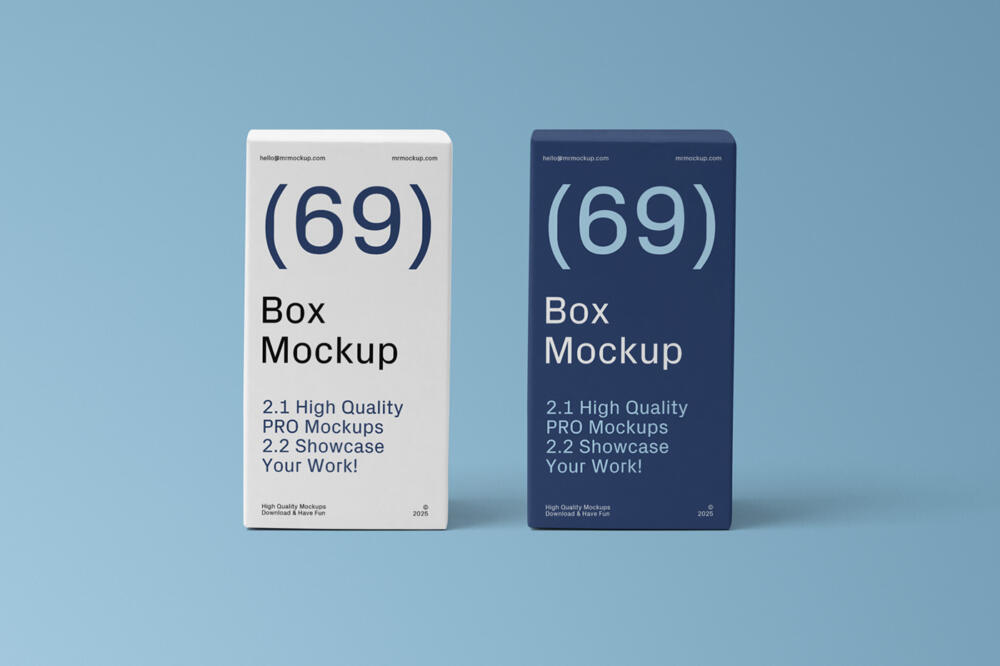 Two Front View Boxes Mockups