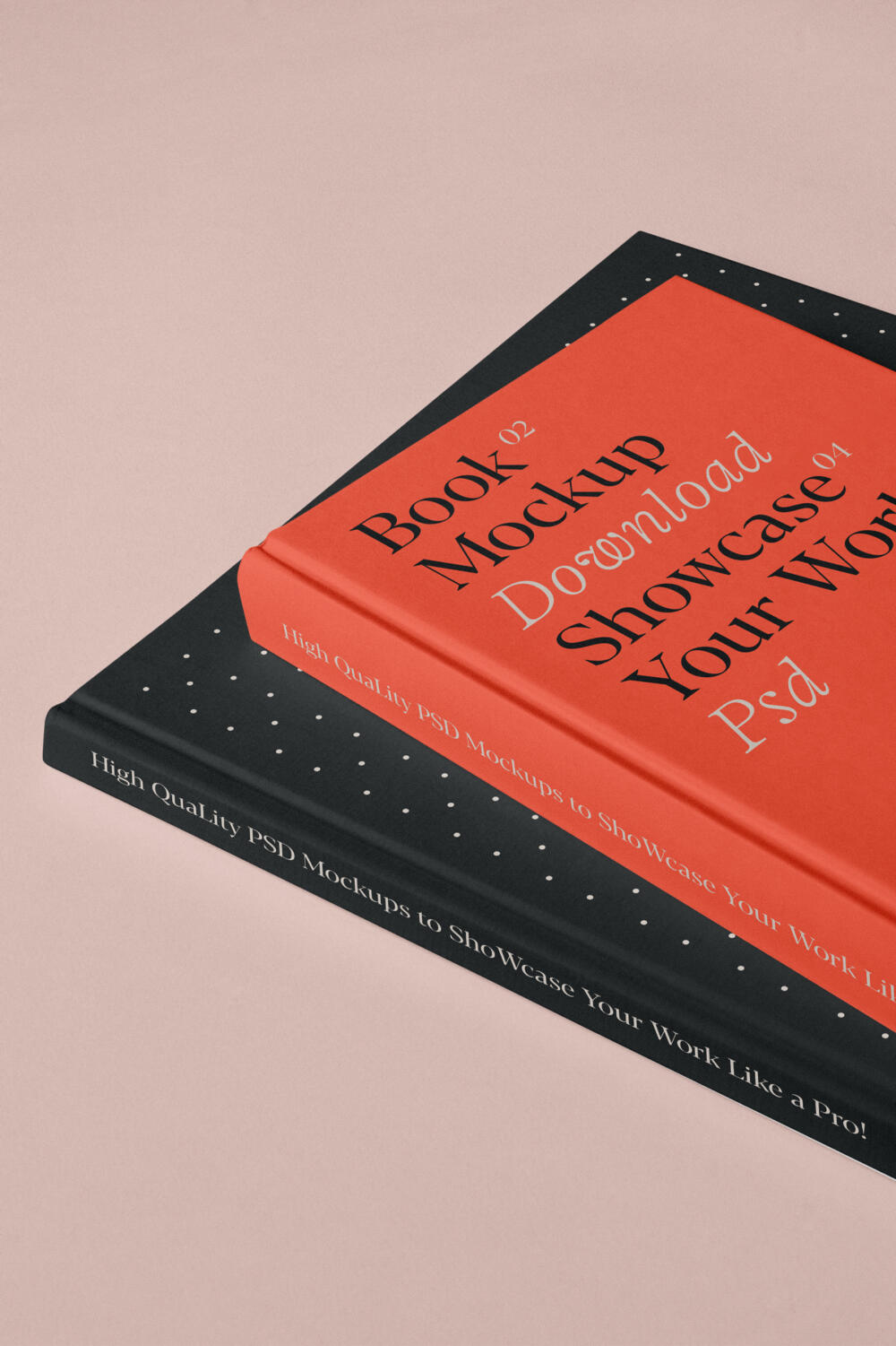Two Hardcover Books Mockup