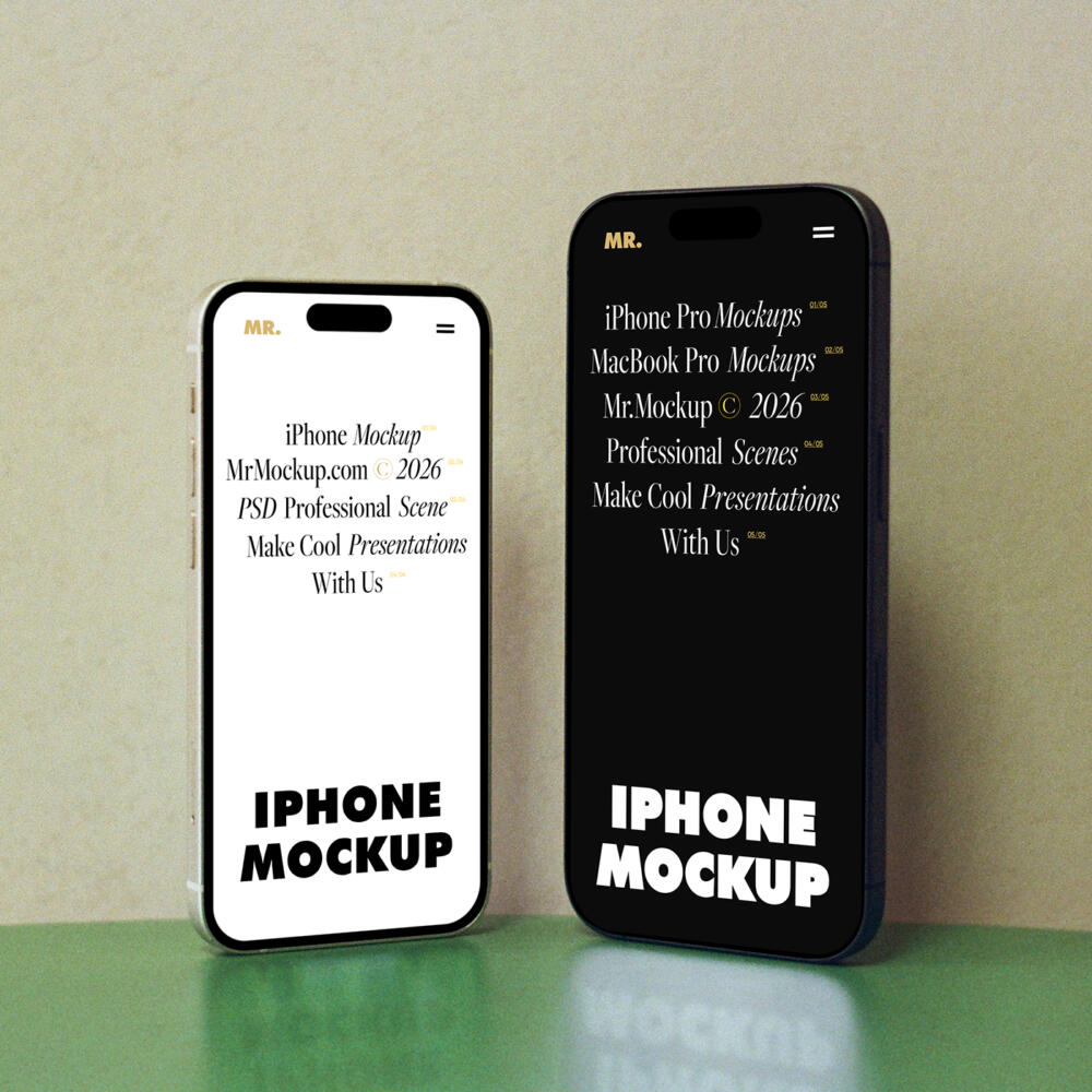 Two iPhone Pro Mockups