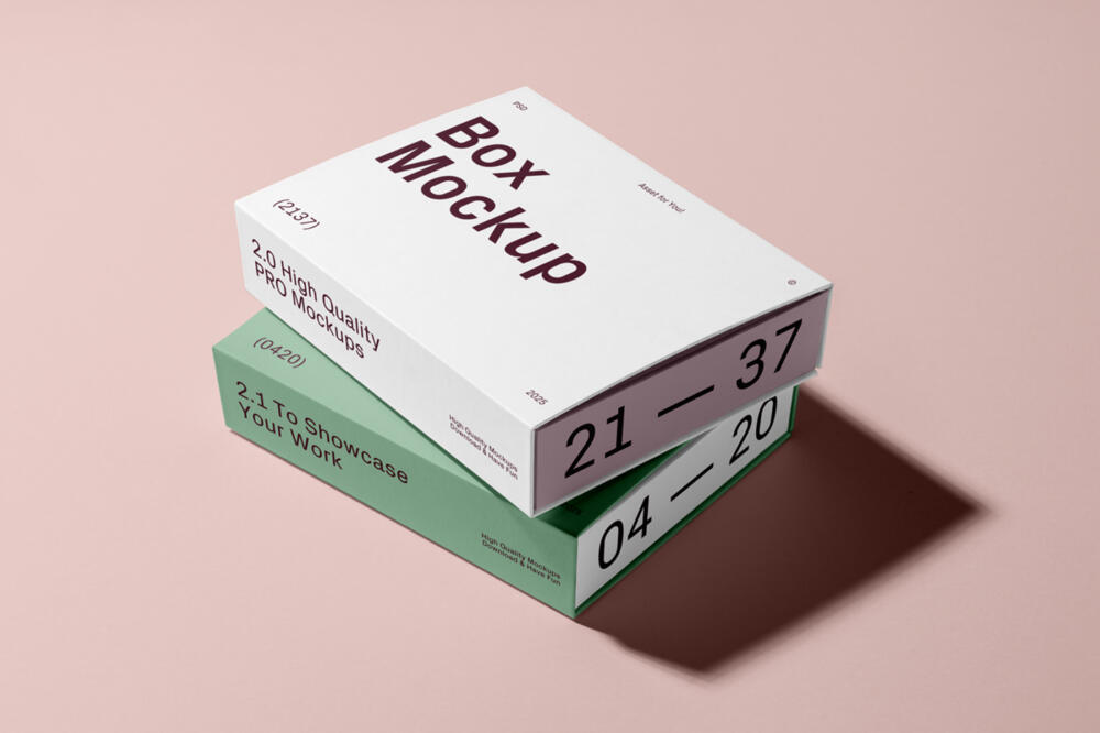 Two Paper Boxes Mockup