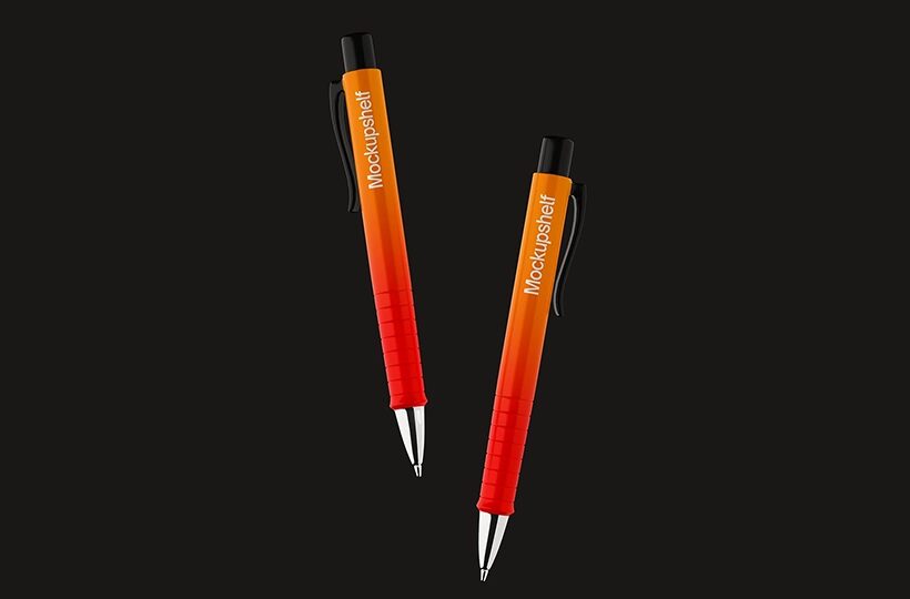 Two Pen Floating Mockup, PSD