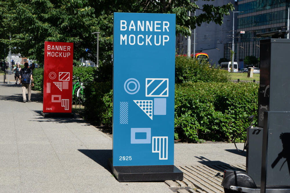 Two Vertical Banner Mockups