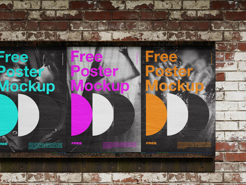 Urban poster wall mockup