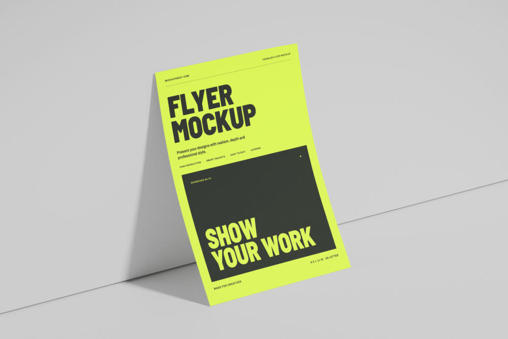 US Letter Flyer Poster Mockup