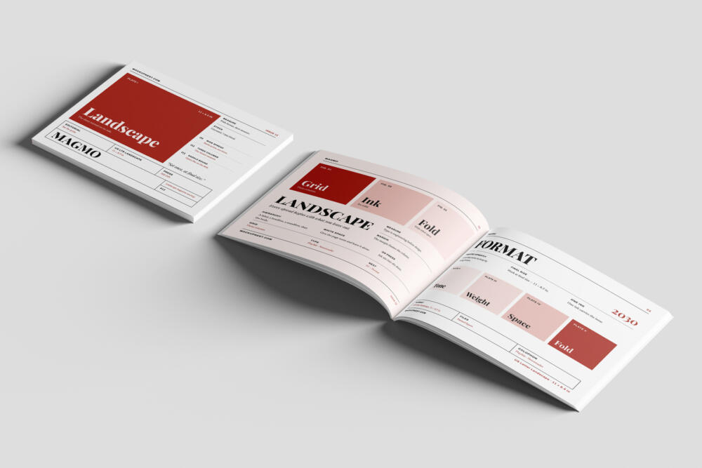 US Letter Horizontal Editorial Magazine Mockup