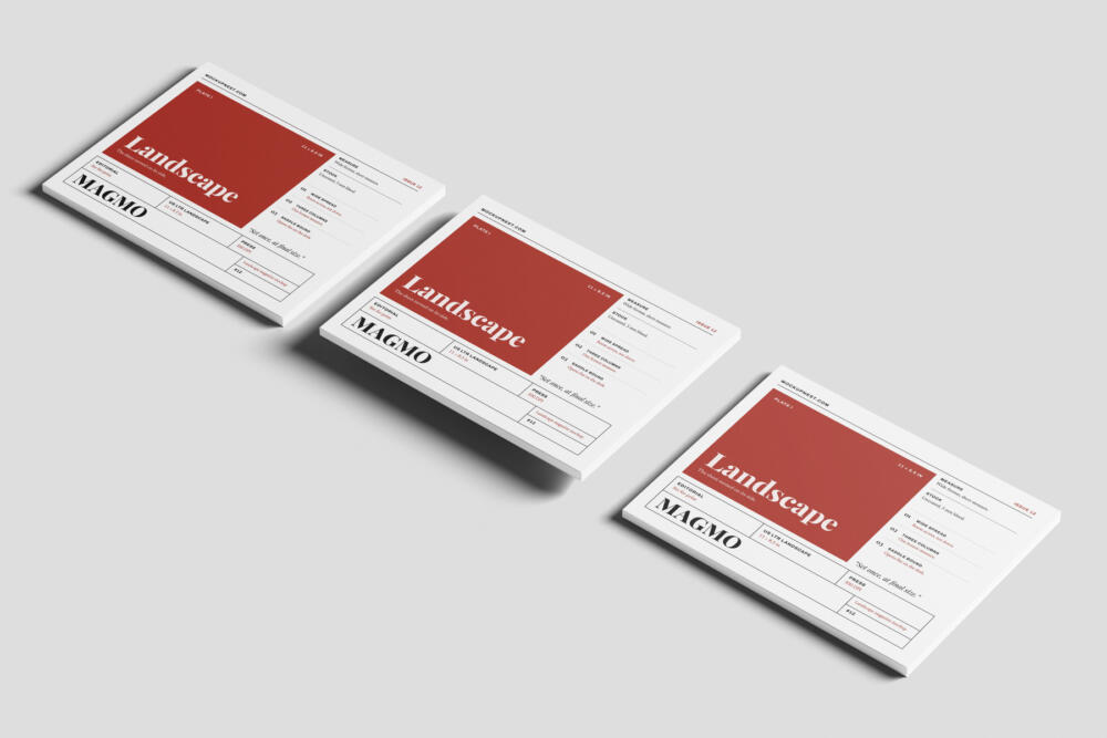 US Letter Horizontal Modern Magazine Mockup