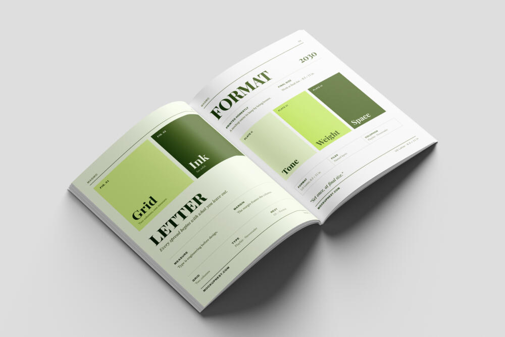 US Letter Publishing Magazine Mockup