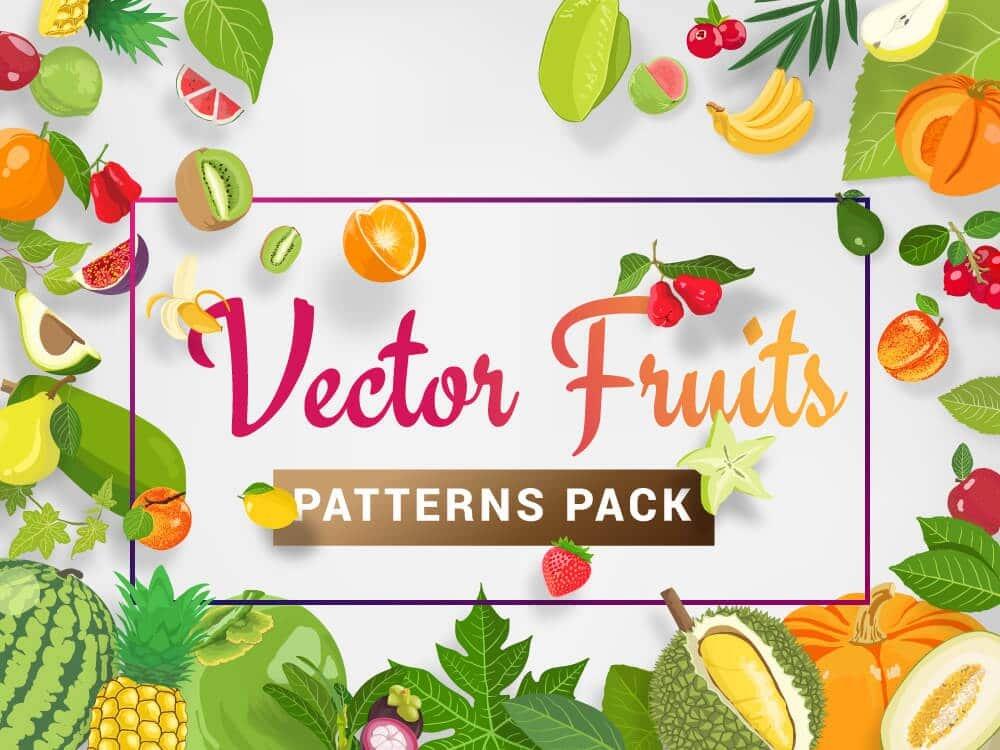 Vector Fruits Patterns Pack