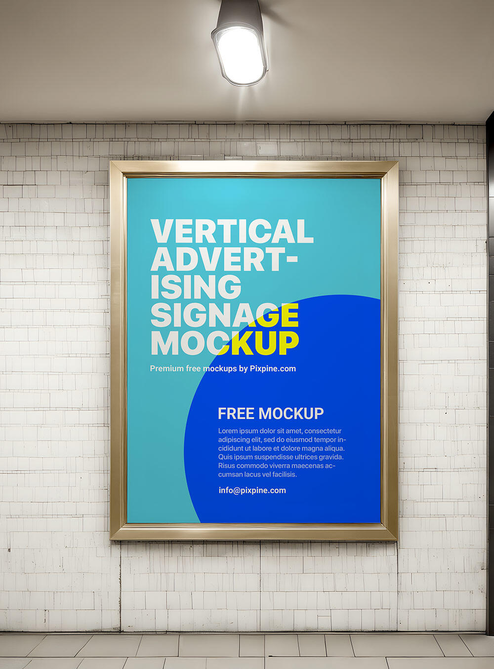 Vertical Advertising Signage Poster Mockup