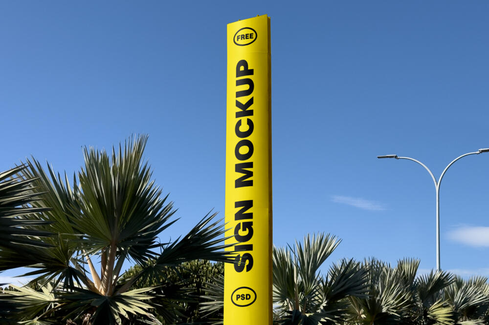 Vertical Sign Mockup