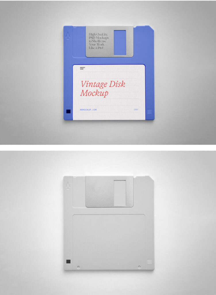 Vintage Disk Mockup