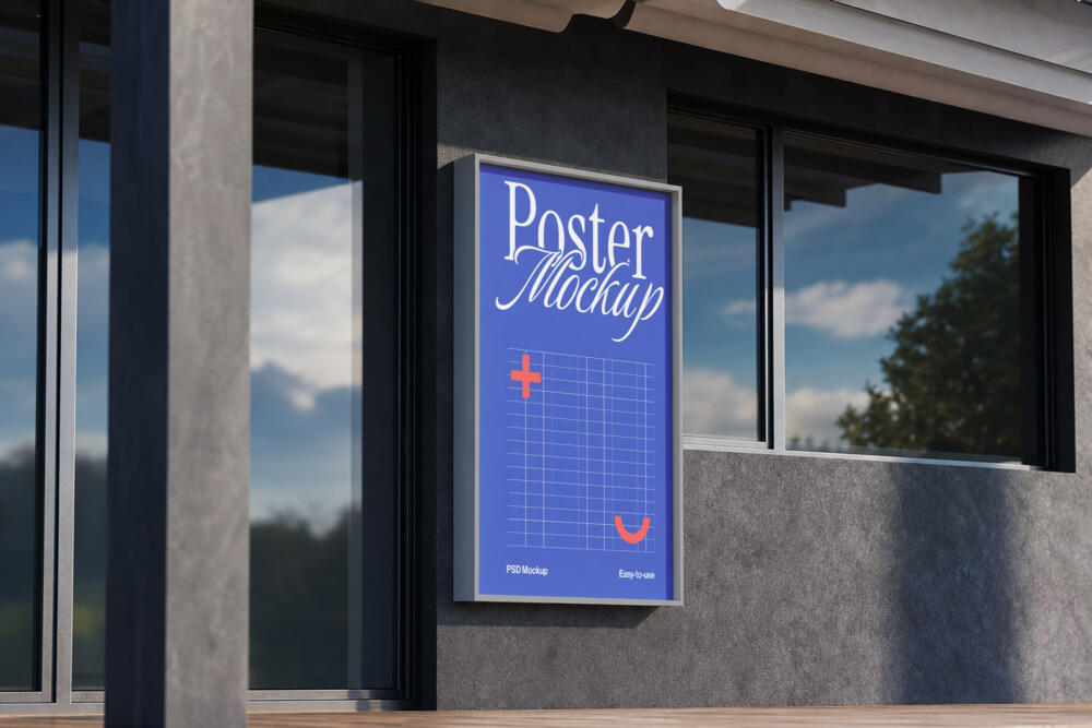 Wall Frame Poster Mockup