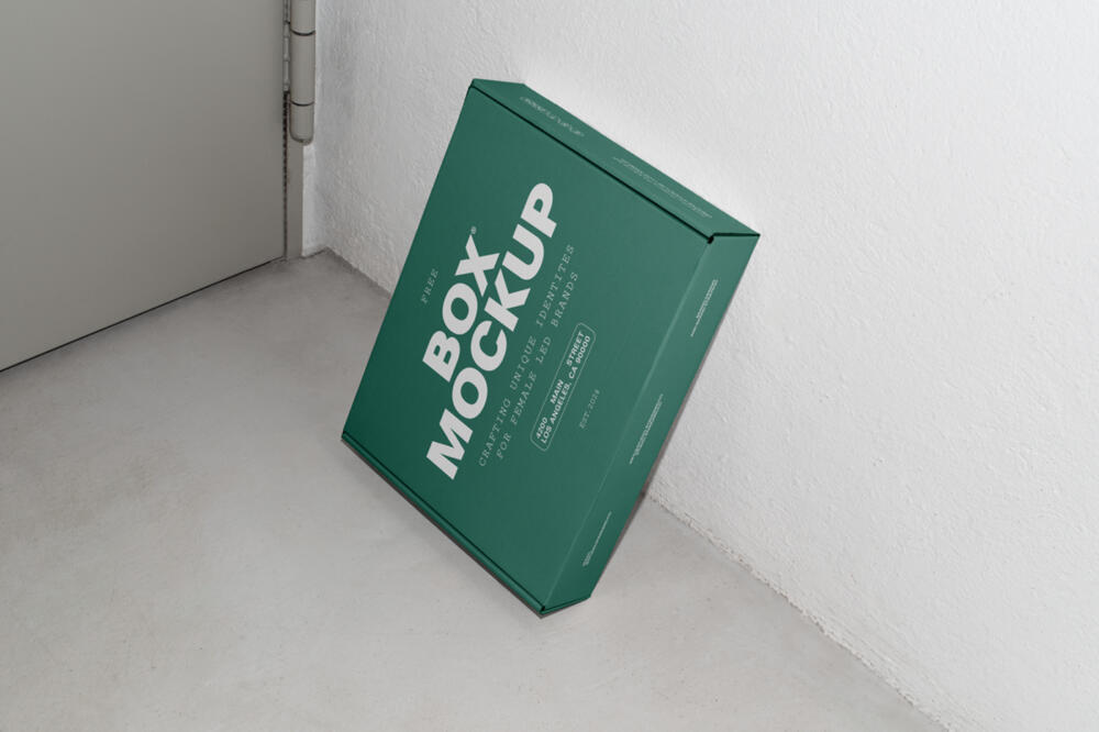 White Cardboard Box Mockup