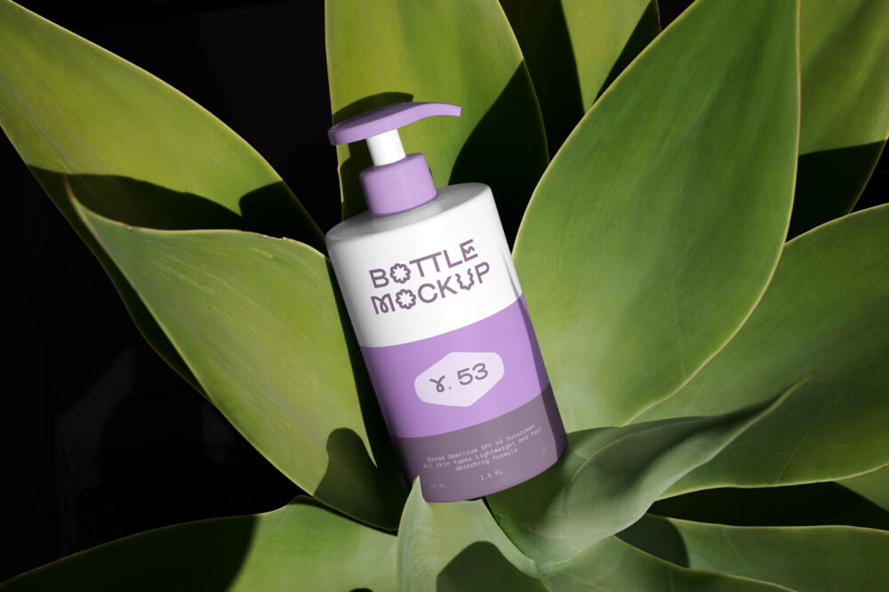 White Cosmetic Bottle Mockup