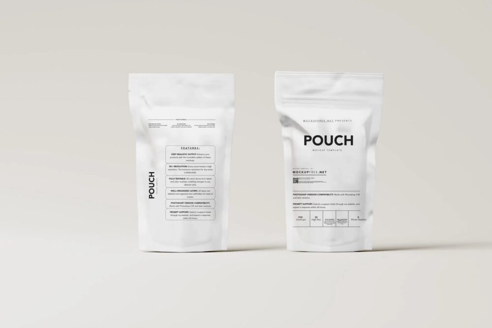 White Refill Pouch Mockups