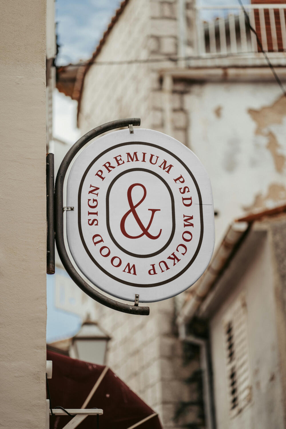 Wood Sign PSD Mockup