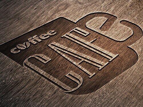 Wooden Logo Mockup