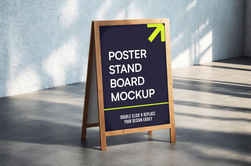 Wooden Stand Mockup