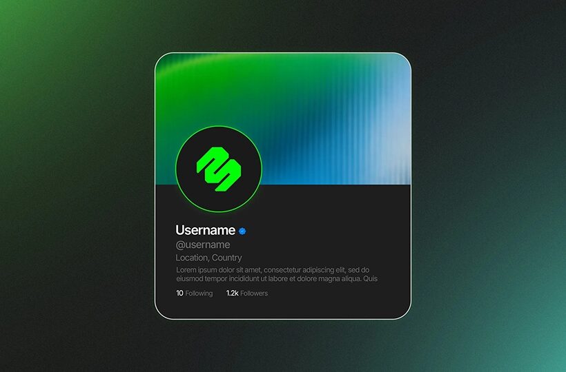 X Twitter Profile Card Mockup